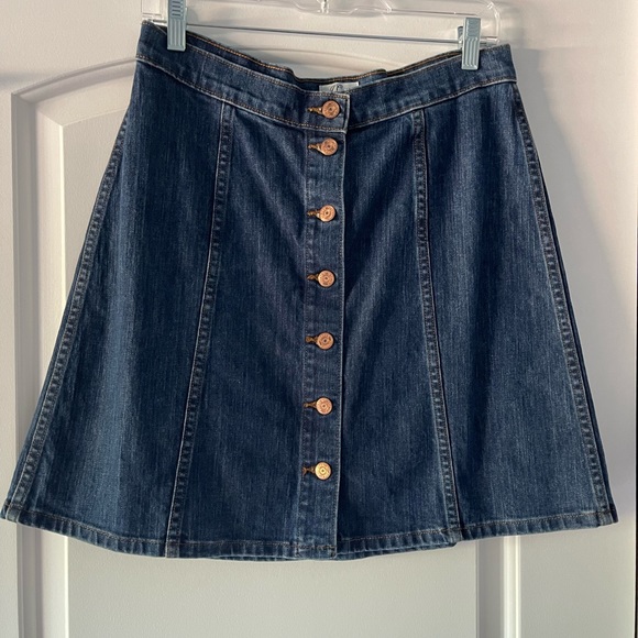 J Crew A-Line Denim Mini Skirt - Picture 4 of 6